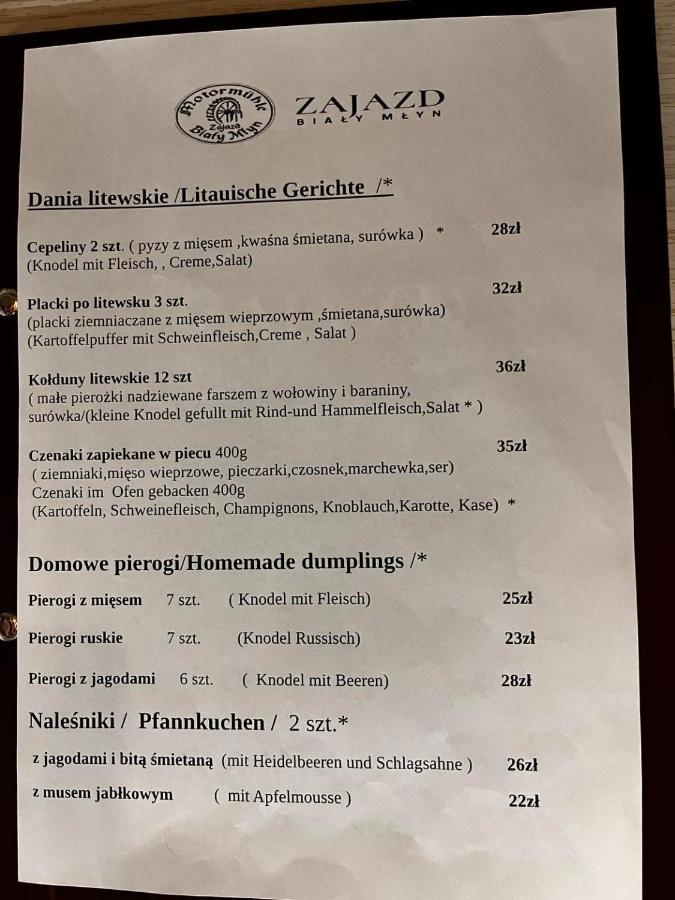 Zajazd Bialy Mlyn Sterławki Wielkie Exterior foto
